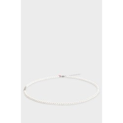 бижутерия,hugo,small,pearl,necklace,silver