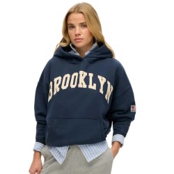 суичър,дамски,блузи,superdry,ath,ess,relaxed,hoodie,blue