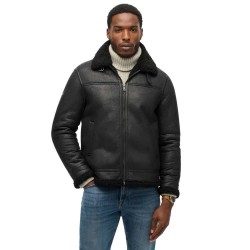 яке,мъжки,якета,superdry,aviator,leather,jacket,black,(black)