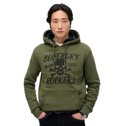 суичър,мъжки,пуловери,superdry,black,skull,hoodie,green,(army,green)