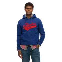 Суичър Superdry Flyers Script hoodie - Blue (Supermarine Navy) суичър,мъжки,пуловери,superdry,flyers,script,hoodie,blue,(supermarine,navy)