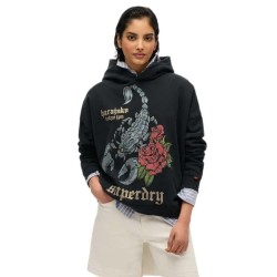суичър,дамски,блузи,superdry,neo,trad,tattoo,relaxed,fit,hoodie,jet,black,(black)