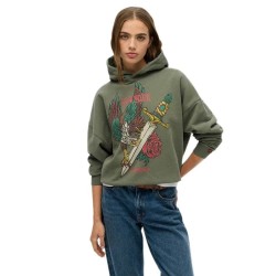 суичър,дамски,блузи,superdry,neo,trad,tattoo,relaxed,fit,hoodie,green,(beetle,green)