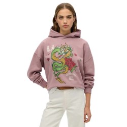 суичър,дамски,блузи,superdry,neo,trad,tattoo,relaxed,fit,hoodie,grape,shake,purple,(pink)
