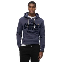суичър,мъжки,пуловери,superdry,vl,tonal,relaxed,fit,hoodie,blue