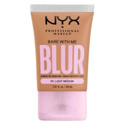 ексфолианти,nyx,professional,makeup,bare,with,me,blur,tint,09,light,medium,foundation,brown