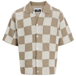 блуза,мъжки,пуловери,jack,&,jones,athletico,crochet,short,sleeve,sweater,beige,(desert,taupe,cloud,dancer)