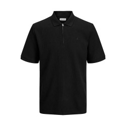 мъжки,блузи,с,яка,jack,&,jones,austin,zip,plus,size,short,sleeve,polo,black,classic,(black)