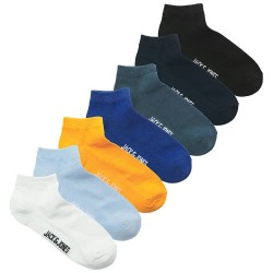 чорапи,мъжки,чорапи,jack,&,jones,chester,solid,short,socks,7,pairs,multicolor,(stormy,weather,dark,navy,subdued,blue,iceland,poppy,black,beaucoup,blue,whit