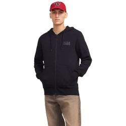 блуза,мъжки,пуловери,jack,&,jones,corp,logo,full,zip,sweatshirt,black,small,print,black,(black)