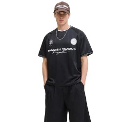 футболна,фланелка,мъжки,тениски,jack,&,jones,cover,retro,football,ln,short,sleeve,t,shirt,black
