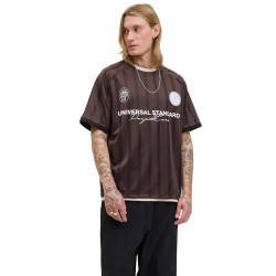 футболна,фланелка,мъжки,тениски,jack,&,jones,cover,retro,football,ln,short,sleeve,t,shirt,seal,brown,(brown)