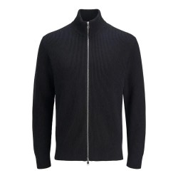 блуза,мъжки,пуловери,jack,&,jones,perfect,plus,size,full,zip,sweater,black