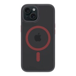 Tactical MagForce Hyperstealth 2.0 iPhone 15 phone case - Black (Black / Red) други,аксесоари,tactical,magforce,hyperstealth,2.0,iphone,15,phone,case,black,(black,red)