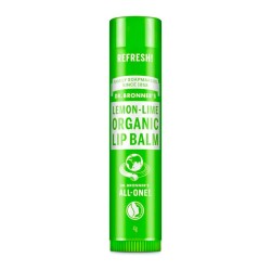 Dr bronners Organic Lip Balm Lemon-Lime 4g facial treatment - Green специфични,козметични,продукти,dr,bronners,organic,lip,balm,lemon,lime,4g,facial,treatment,green