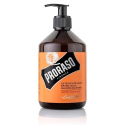бръснене,proraso,wood,&,spice,500ml,beard,shampoo,clear