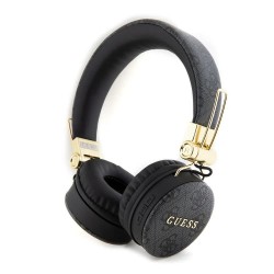 Слушалки Guess PU Leather 4G Metal Logo wireless headphones - Black слушалки,слушалки,guess,pu,leather,4g,metal,logo,wireless,headphones,black