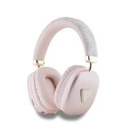 слушалки,слушалки,guess,pu,leather,4g,triangle,logo,wireless,headphones,pink