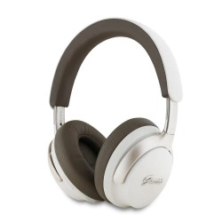 слушалки,слушалки,guess,pu,leather,script,logo,anc,enc,wireless,headphones,beige