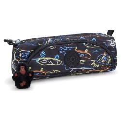 канцеларски,принадлежности,kipling,cute,pencil,case,neon,skate,(black)