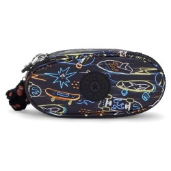 канцеларски,принадлежности,kipling,duobox,pencil,case,neon,skate,(black)