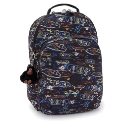 раница,раници,kipling,seoul,lap,27l,backpack,neon,skate,(black)