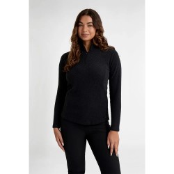 поларена,блуза,дамски,блузи,green,lamb,elke,fleece,woman,half,zip,sweatshirt,black,(black)