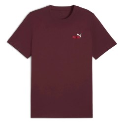 тениска,мъжки,тениски,puma,ess,2,color,small,nº1,logo,short,sleeve,t,shirt,ruby,shimmer,(purple)