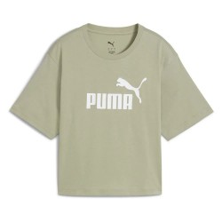 тениска,дамски,тениски,puma,ess,no,1,logo,cropped,short,sleeve,t,shirt,lux,army,(green)