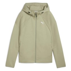 блуза,дамски,блузи,puma,evostripe,full,zip,sweatshirt,lux,army,(green)