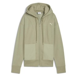 блуза,дамски,блузи,puma,her,relaxed,fit,full,zip,sweatshirt,lux,army,(green)