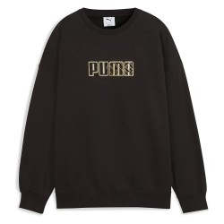 блуза,дамски,блузи,puma,maximal,metallic,oversized,sweatshirt,black,(puma,black)