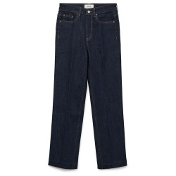Дънки Vero moda Awalice Straight Fit Ra3032 high waist jeans - Blue (Dark Blue Denim / Rinse) дънки,дамски,панталони,vero,moda,awalice,straight,fit,ra3032,high,waist,jeans,blue,(dark,blue,denim,rinse)