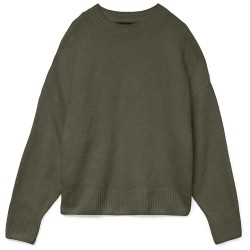 Блуза Vero moda Boom sweater - Green (Grape Leaf / Melange) блуза,дамски,пуловери,дамски,плетени,дрехи,vero,moda,boom,sweater,green,(grape,leaf,melange)
