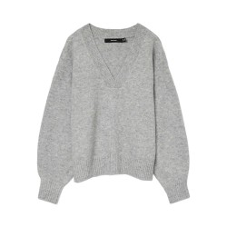 блуза,дамски,пуловери,дамски,плетени,дрехи,vero,moda,boom,v,neck,sweater,light,grey,melange