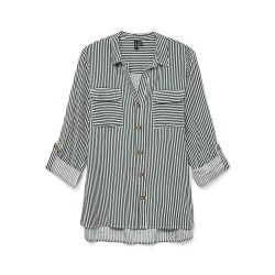 риза,с,дълъг,ръкав,дамски,блузи,дамски,ризи,vero,moda,bumpy,long,sleeve,shirt,pine,grove,snow,white,(grey)