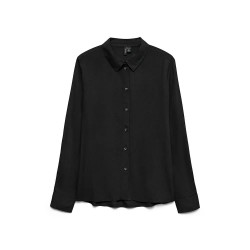 риза,с,дълъг,ръкав,дамски,блузи,дамски,ризи,vero,moda,bumpy,long,sleeve,shirt,black