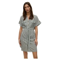 рокля,дамски,поли,и,рокли,vero,moda,bumpy,short,sleeve,short,dress,laurel,wreath,snow,white,(grey)