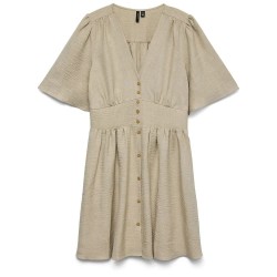 рокля,дамски,поли,и,рокли,vero,moda,melaney,short,sleeve,short,dress,beige,(overcast,melange)