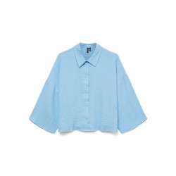 риза,с,дълъг,ръкав,дамски,блузи,дамски,ризи,vero,moda,natali,crop,long,sleeve,shirt,blue,(airy,blue)