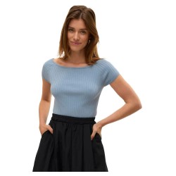 тениска,дамски,тениски,vero,moda,poppy,short,sleeve,t,shirt,blue,(dusty,blue)