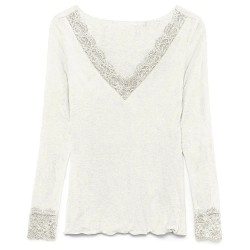 тениска,дамски,тениски,vero,moda,skye,long,sleeve,v,neck,t,shirt,snow,white,(white)