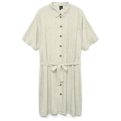 рокля,дамски,поли,и,рокли,vero,moda,thea,short,sleeve,short,dress,moonbeam,melange,(beige)