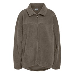 блуза,дамски,блузи,noisy,may,cozy,full,zip,sweatshirt,morel,(green)