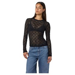 тениска,дамски,тениски,noisy,may,judith,lace,long,sleeve,t,shirt,black