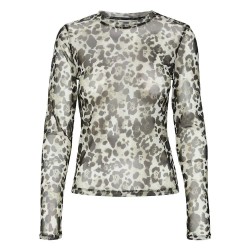 тениска,дамски,тениски,noisy,may,judith,mesh,long,sleeve,t,shirt,green,(black,leo)