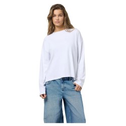 тениска,дамски,тениски,noisy,may,mocca,regular,fit,long,sleeve,t,shirt,bright,white,(white)