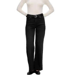 дънки,дамски,панталони,selected,alice,wide,leg,long,high,waist,jeans,black