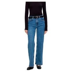 дънки,дамски,панталони,selected,alice,wide,leg,long,wing,high,waist,jeans,blue