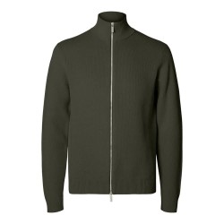 блуза,мъжки,пуловери,selected,dane,full,zip,sweater,green,(forest,night)